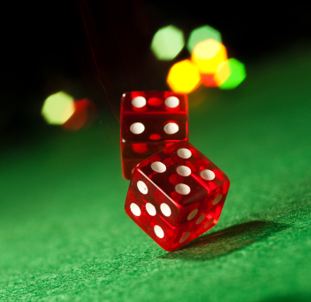 Gambling Dice at a Casino