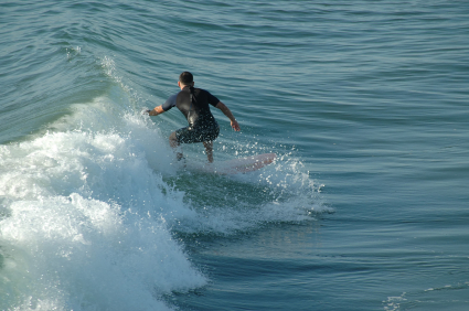 Surfer at Imperial Beach San Deigo California USA